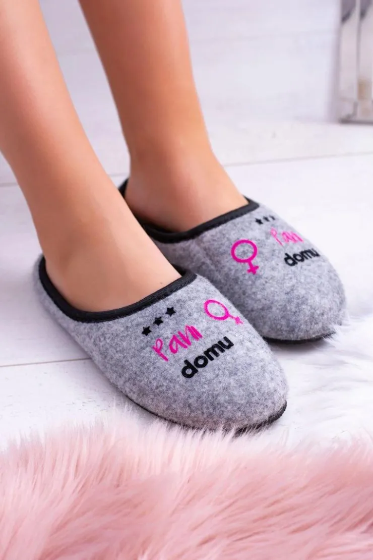 Clearance Boto Dreex Filcowe Damskie Papcie Pani Domu Clara
