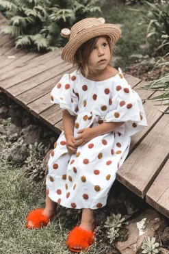 New Boto Dziecięce Gumowe Klapki Z Futerkiem Czerwone Skylar