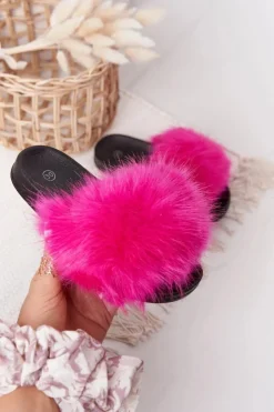 Boto Dziewczęce|Klapki Z Futerkiem*Dziecięce Klapki Z Futerkiem Fuksja Fashionista