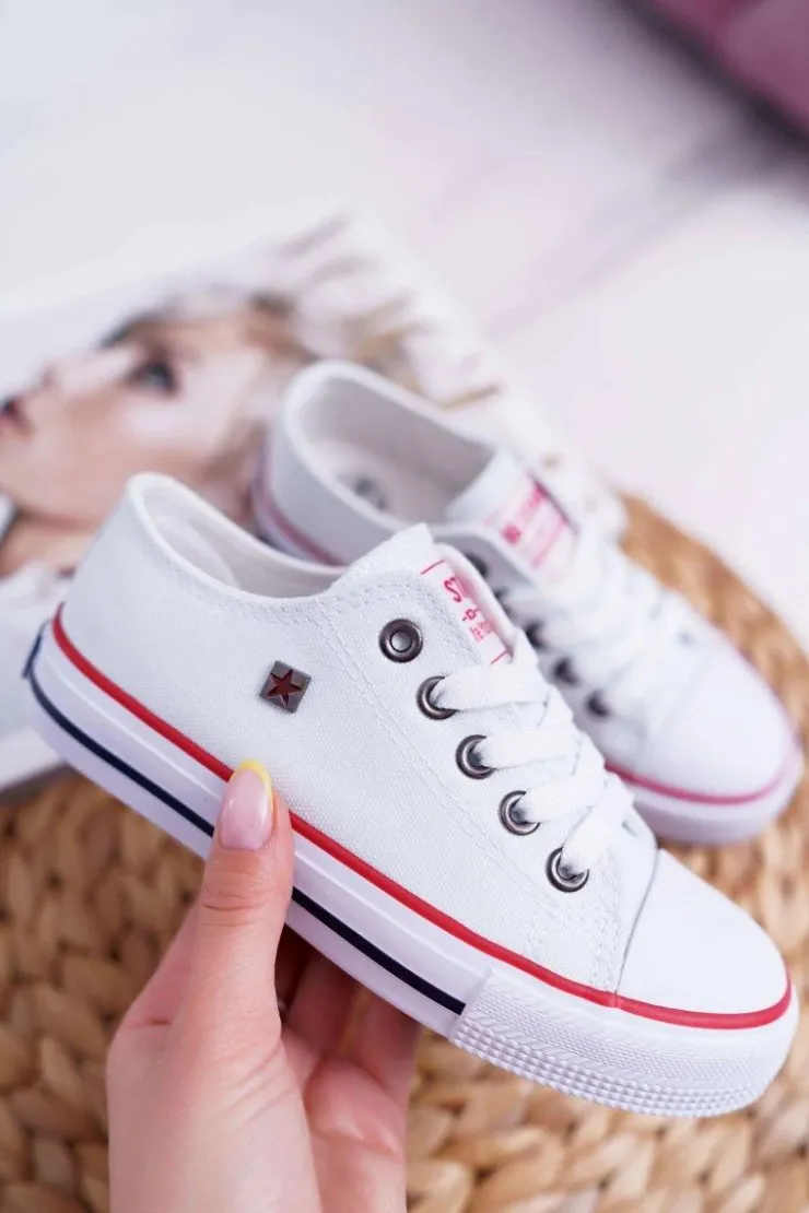 Big Star Shoes Chłopięce|Dziewczęce*Dziecięce Trampki Big Star Klasyczne Białe W374001