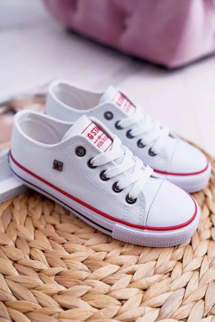 Big Star Shoes Chłopięce|Dziewczęce*Dziecięce Trampki Big Star Klasyczne Białe W374001