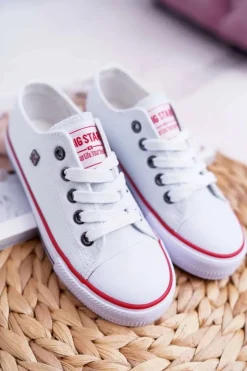 Big Star Shoes Chłopięce|Dziewczęce*Dziecięce Trampki Big Star Klasyczne Białe W374001