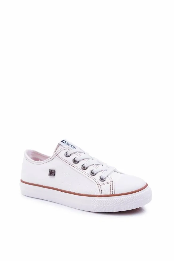 Damskie Big Star Shoes Dziecięce Trampki Big Star Białe DD374085