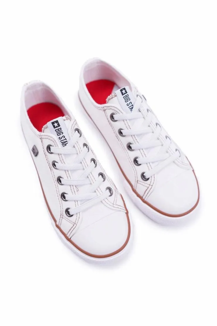 Damskie Big Star Shoes Dziecięce Trampki Big Star Białe DD374085