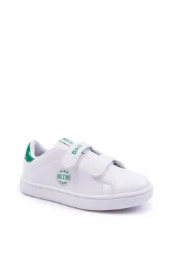 Big Star Shoes Chłopięce|Dziewczęce*Dziecięce Trampki Na Rzepy Big Star DD374029 Białe