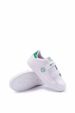 Big Star Shoes Chłopięce|Dziewczęce*Dziecięce Trampki Na Rzepy Big Star DD374029 Białe