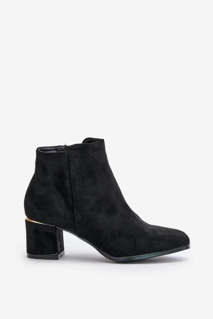 Boto Brązowe I Beżowe Botki|Botki Na Obcasie*Eko Zamszowe Botki Na Słupku Zapinane Na Zamek Czarne Sairis