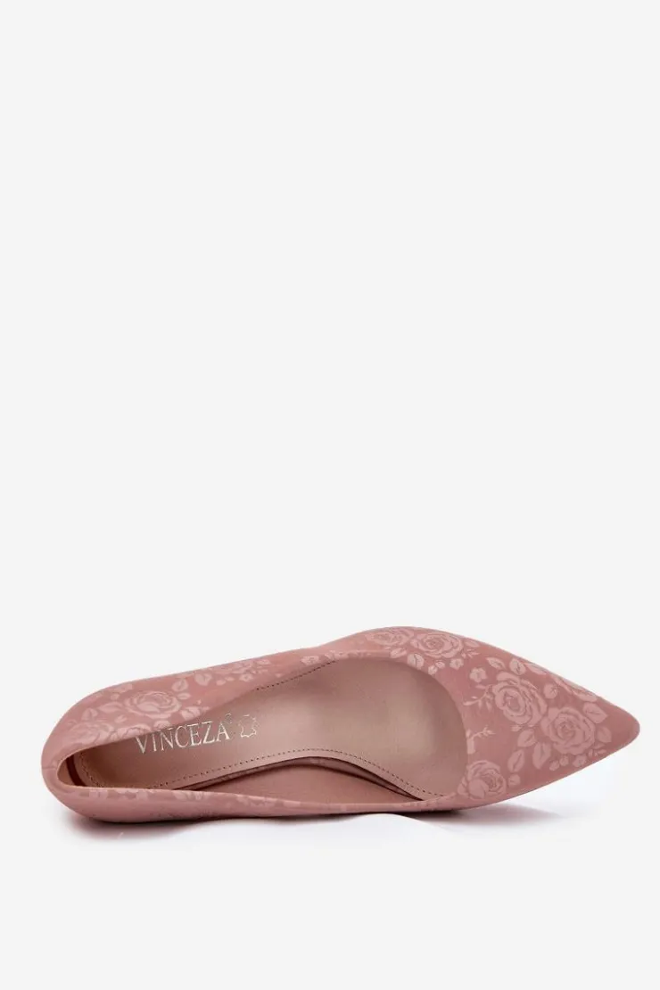 Buty damskie Vinceza Czółenka Na Słupku|Czółenka Klasyczne*Eleganckie Czółenka Na Słupku W Różowe Vinceza 62223 Różowe Różowy