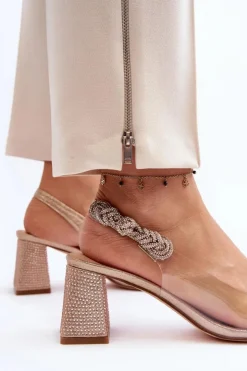 D&A Eleganckie Czółenka W Szpic MR91292-1 Champagne