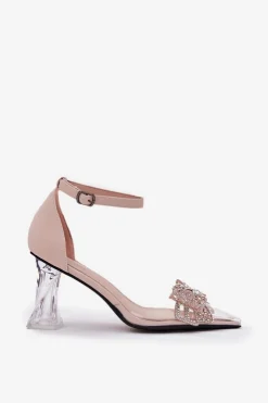 Damskie Buty damskie Vinceza Eleganckie Czółenka Z Kokardą Vinceza 62212 Beżowe