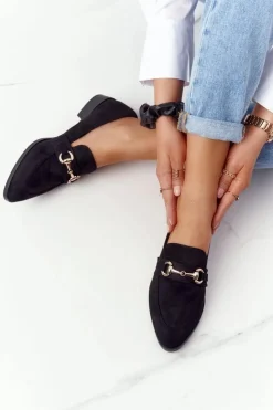 Damskie buty S.Barski Mokasyny Damskie Zamszowe*Eleganckie Damskie Mokasyny S.Barski Zamszowe Czarne