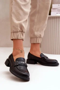 Buty damskie Vinceza Loafersy Damskie|Mokasyny Damskie Skórzane*Eleganckie Mokasyny Damskie Z Naturalnej Skóry Czarne Vinceza 91114