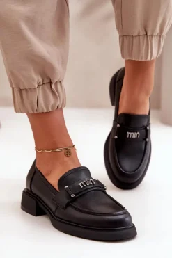 Buty damskie Vinceza Loafersy Damskie|Mokasyny Damskie Skórzane*Eleganckie Mokasyny Damskie Z Naturalnej Skóry Czarne Vinceza 91114