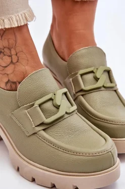 Damskie Boto Eleganckie Półbuty Na Słupku Z Ozdobą Zielone Lemar Harmell