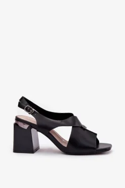 Damskie Buty damskie Vinceza Eleganckie Sandały Damskie Na Słupku Vinceza 62238 Czarne