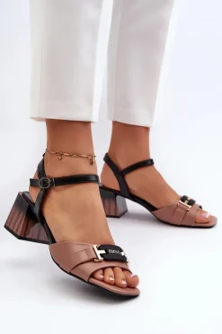 Damskie Buty damskie Vinceza Eleganckie Sandały Damskie Na Obcasie Klocku Różowe Natissa