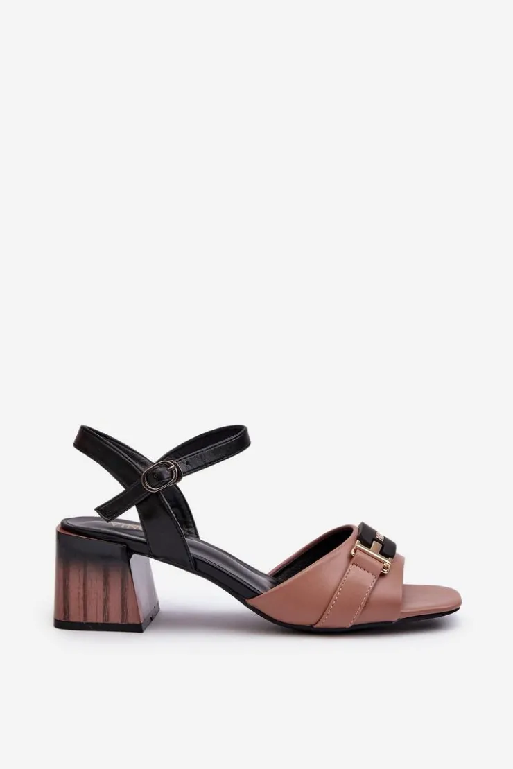 Damskie Buty damskie Vinceza Eleganckie Sandały Damskie Na Obcasie Klocku Różowe Natissa