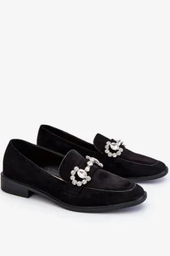 Boto Mokasyny Damskie Zamszowe*Eleganckie Zamszowe Mokasyny Czarne Aliya