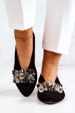 Boto Półbuty Skórzane*Eleganckie Zamszowe Półbuty Z Ozdobą Czarne McQueen