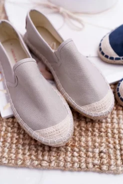 Sale Cross Jeans Espadryle Damskie Szare DD2R4104