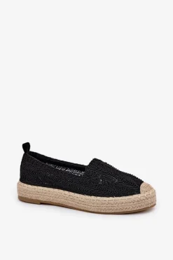 Buty damskie Vinceza Espadryle Na Platformie*Espadryle Damskie Na Platformie Vinceza 17392 Czarne Czarny