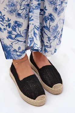 Buty damskie Vinceza Espadryle Na Platformie*Espadryle Damskie Na Platformie Vinceza 17392 Czarne Czarny