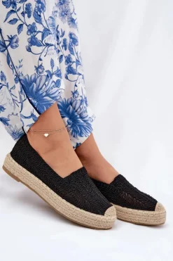 Buty damskie Vinceza Espadryle Na Platformie*Espadryle Damskie Na Platformie Vinceza 17392 Czarne Czarny