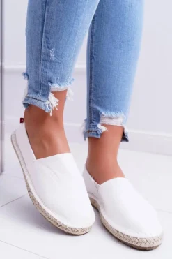 Sale Big Star Shoes Espadryle Damskie Pleciona Podeszwa Białe Big Star DD274A148