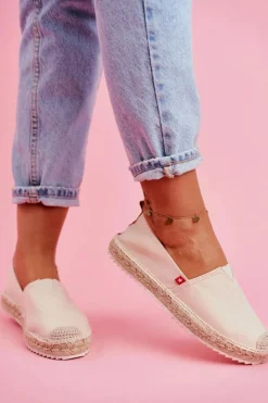 Damskie Big Star Shoes Espadryle Damskie Pleciona Podeszwa Beżowe Big Star FF274A500