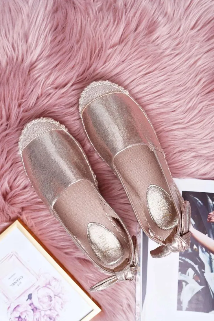 Boto Czarne Espadryle*Espadryle Damskie Tenisówki Złote Moriente