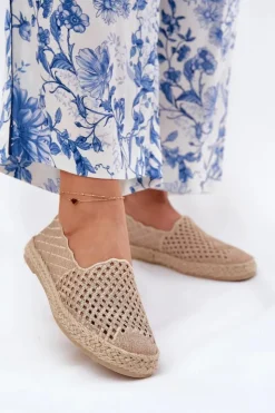 Buty damskie Vinceza Espadryle Damskie Z Plecionką Vinceza 13625 Beżowe Beżowy