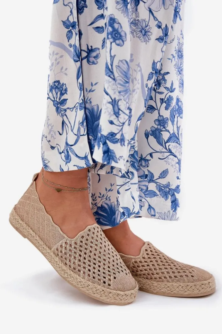 Buty damskie Vinceza Espadryle Damskie Z Plecionką Vinceza 13625 Beżowe Beżowy