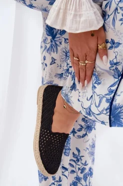 Buty damskie Vinceza Espadryle Na Platformie*Espadryle Damskie Z Plecionką Vinceza 13625 Czarne Czarny