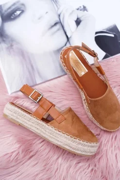 Boto Czarne Espadryle*Espadryle Damskie Zamszowe Na Platformie Camel Parteno