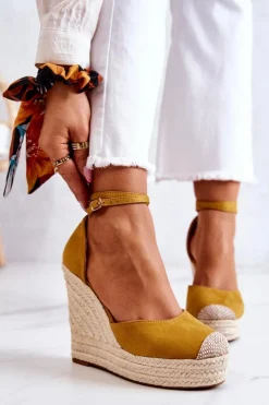 Boto Sandały Na Koturnie|Czarne Espadryle*Espadryle Na Koturnie Żółte Nemeira