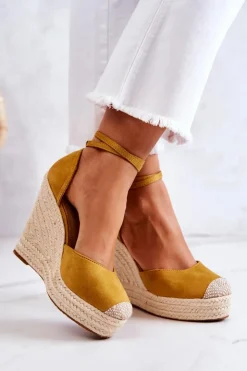 Boto Sandały Na Koturnie|Czarne Espadryle*Espadryle Na Koturnie Żółte Nemeira