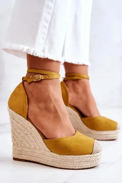 Boto Sandały Na Koturnie|Czarne Espadryle*Espadryle Na Koturnie Żółte Nemeira