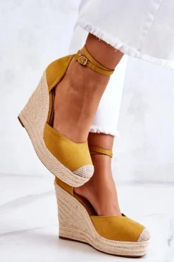 Boto Sandały Na Koturnie|Czarne Espadryle*Espadryle Na Koturnie Żółte Nemeira