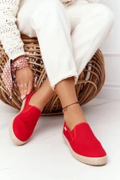 Hot Big Star Shoes Espadryle Na Plecionej Podeszwie Big Star DD274018 Czerwone