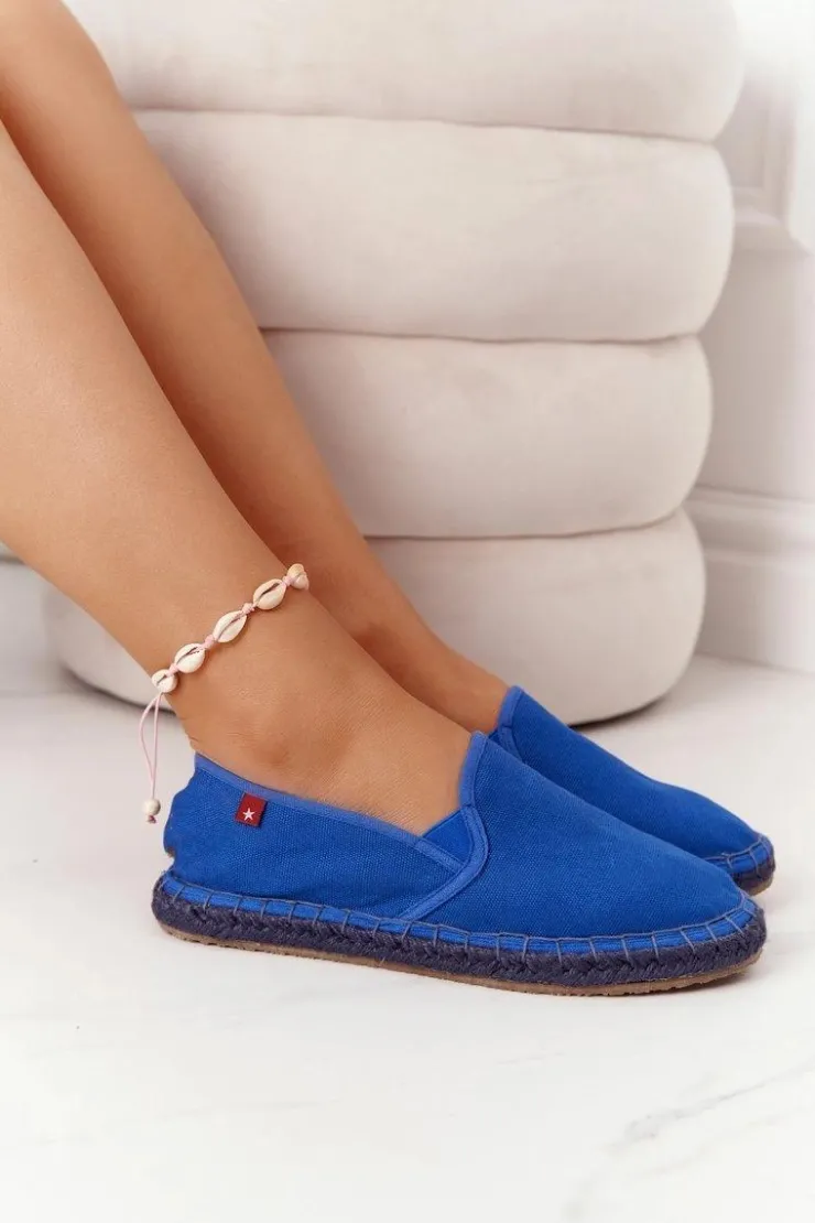 Online Big Star Shoes Espadryle Na Plecionej Podeszwie Big Star DD274A136 Granatowe