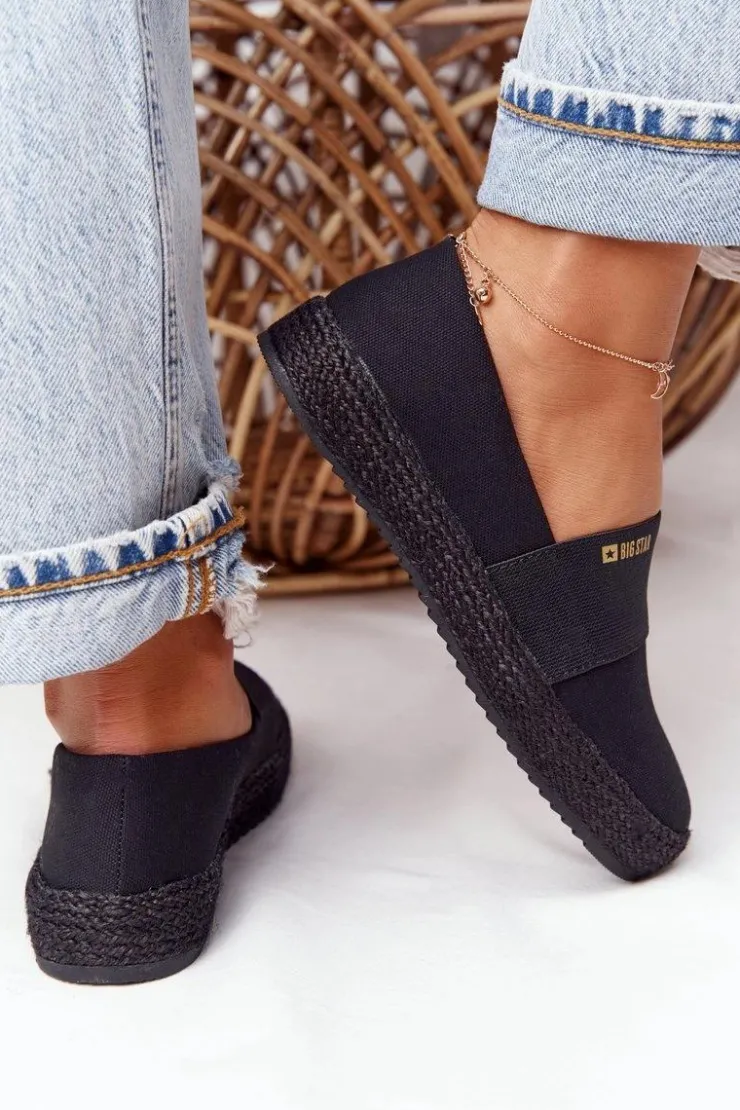 Discount Big Star Shoes Espadryle Na Plecionej Podeszwie Big Star HH274482 Czarne