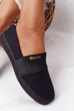 Discount Big Star Shoes Espadryle Na Plecionej Podeszwie Big Star HH274482 Czarne