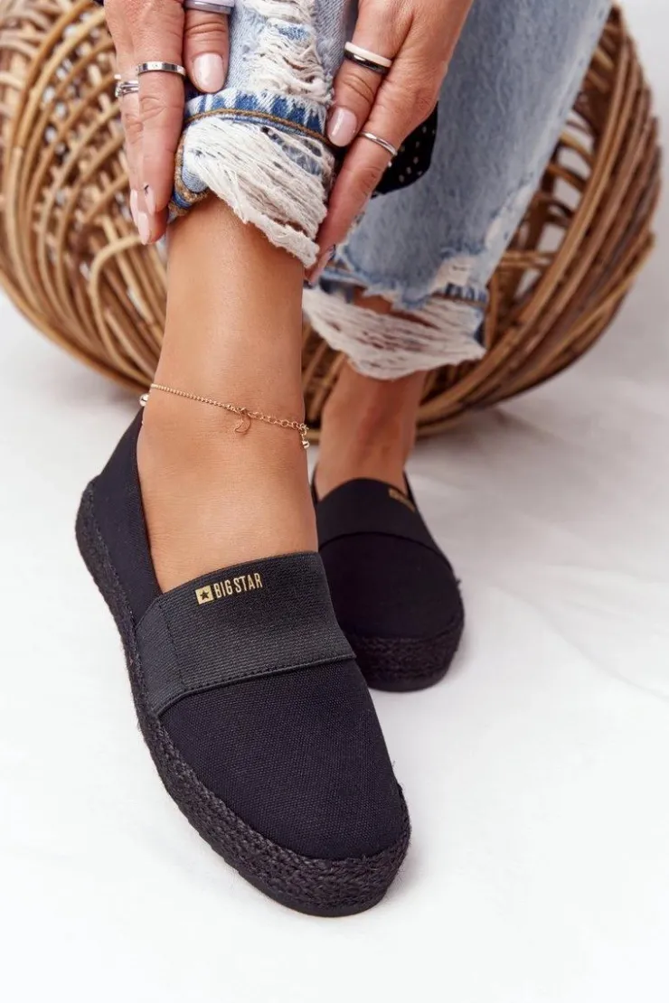Discount Big Star Shoes Espadryle Na Plecionej Podeszwie Big Star HH274482 Czarne