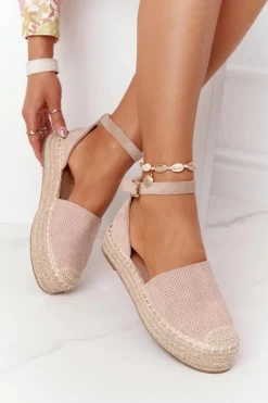 Boto Czarne Espadryle*Espadryle Na Słomkowej Platformie Beżowe Bali