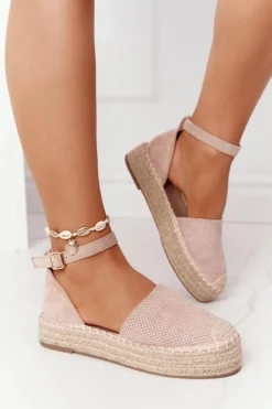 Boto Czarne Espadryle*Espadryle Na Słomkowej Platformie Beżowe Bali