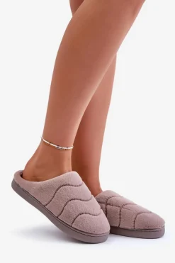 Boto Kapcie Klasyczne*Futrzane Ciepłe Kapcie Damskie Brązowe Vamirae