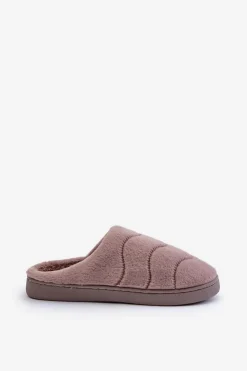 Boto Kapcie Klasyczne*Futrzane Ciepłe Kapcie Damskie Brązowe Vamirae