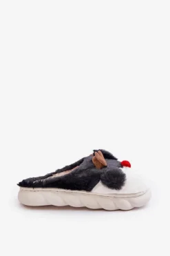 Clearance Boto Futrzane Kapcie Damskie Z Motywem Renifera Czarne Wistira Czarny