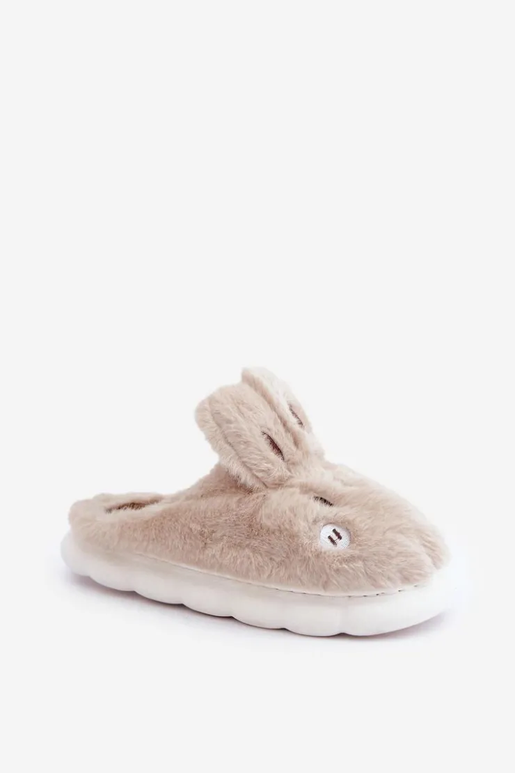 Online Boto Futrzane Kapcie Z Motywem Króliczka Beżowe Natasha