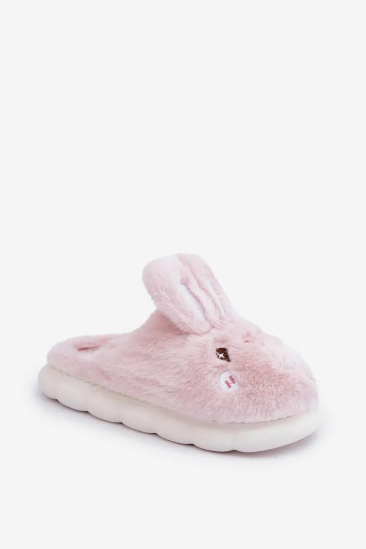 Boto Kapcie Klasyczne*Futrzane Kapcie Z Motywem Króliczka Różowe Natasha